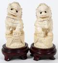 IVORY FU DOGS PAIR H 4