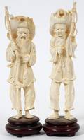 CHINESE IVORY FISHERMEN PAIR H 7