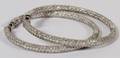 14KT WHITE GOLD  450CT DIAMOND HOOP EARRINGS