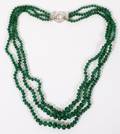 950MM  450MM DIA NATURAL EMERALD NECKLACE