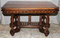 ANTIQUE AESTHETIC REVIVAL WALNUT DINING TABLE