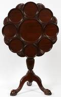 ENGLISH CARVED MAHOGANY TILTTOP SUPPER TABLE