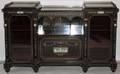 VICTORIAN WALNUT  EBONIZED CREDENZA 19THc H45