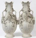 BENNINGTON PARIAN BISQUE VASES C 1870 H 21