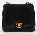 CHANEL BLACK LEATHER SMALL SHOULDER BAG H 5