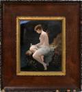 KPM HAND PAINTED PORCELAIN PLAQUE 19TH C