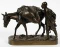 EVGENI LANCERAY BRONZE SCULPTURE PEDDLERHORSE