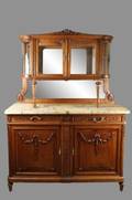 Louis XVI Style Walnut Buffet Deux Corps