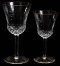 ST LOUIS APOLLO GOLD CRYSTAL STEMWARE 10 PCS