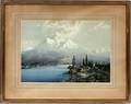 NOEL H LEAVER WATERCOLOR ON LAKE GARDA