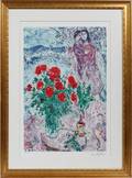 MARC CHAGALL LITHOGRAPH ENCHANTED BOUQUET