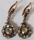 ANTIQUE EGYPTIAN GOLD AND DIAMOND EARRINGS
