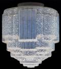 ART DECO MOLDED GLASS LIGHT GLOBE H 13 X 13