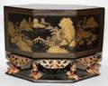 JAPANESE CARVED WOOD  LACQUERED TEMPLESHRINE