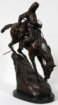 AFTER REMINGTON BRONZE SCULPTURE MOUNTAIN MAN