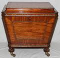 ANTIQUE ENGLISH REGENCY MAHOGANY WINE CELLARETTE