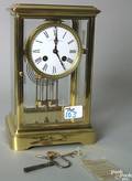 JE Caldwell  Co brass mantle clock