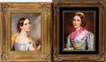 CONTINENTAL STYLE PORCELAIN PORTRAIT PLAQUES TWO