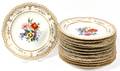 KPM HANDPAINTED PORCELAIN PLATES SET OF TWELVE