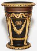 WEDGWOOD GILDED  BRONZED BASALT VASE LATE 19TH