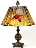 HANDEL REVERSE PAINTED GLASS LAMP C 1927