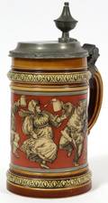 VILLEROY  BOCH METTLACH ETCHED STEIN 2057