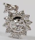 14KT WHITE GOLD 118CT DIAMOND CLUSTER PENDANT