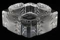 LALIQUE CORFOU GLASS ASH TRAY SQUARE