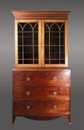 Mahogany Inlaid Secretary 19th C