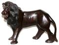 TANZANIA CARVED WOOD LION SCULPTURE