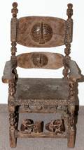 AFRICAN CONGO CARVED WOOD CHIEFS CHAIR