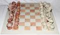 AFRICAN SOAP STONE CHESS SET  BOARD