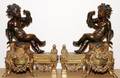 FRENCH BRONZE FIGURAL CHENETS PAIR