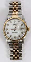 ROLEX OYSTER PERPETUAL STAINLESS GOLD WATCH