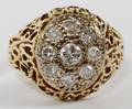 22KT GOLD  DIAMOND GENTLEMANS RING