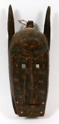 AFRICAN DOGON TRIBE POLYCHROME MASK