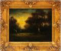 R A BLAKELOCK OIL ON CANVAS LANDSCAPE