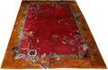 CHINESE HAND WOVEN WOOL RUG SEMIANTIQUE