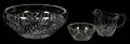 WATERFORD CRYSTAL BOWL  GLASS CREAMER SUGAR SET