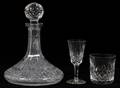 WATERFORD LISMORE CRYSTAL DECANTER  GLASSES