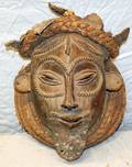 AFRICAN TRIBAL BRONZE MASK