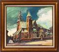 W ZURAWSKI OIL ON CANVAS 1985 THE CHURCH