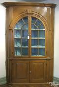 Pennsylvania pine twopart corner cupboard early 19th c