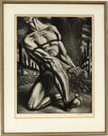 HARRY STERNBERG ETCHING 1947 ENOUGH