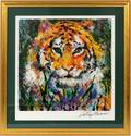 AFTER LEROY NEIMAN SERIGRAPH TIGER IN GRASS