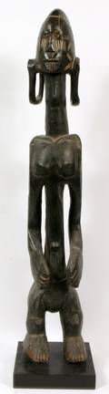 AFRICAN DOGON TRIBE CARVED FEMALE STATUE