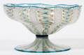 MURANO LATTICINO PEDESTAL BOWL
