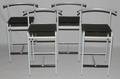 ALUMINUM BAR STOOLS SET OF 4