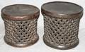 AFRICAN BAMILEKE STOOLS 2 PCS