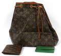 VUITTON MONOGRAM CANVAS NOE SHOULDER BAG WALLETS